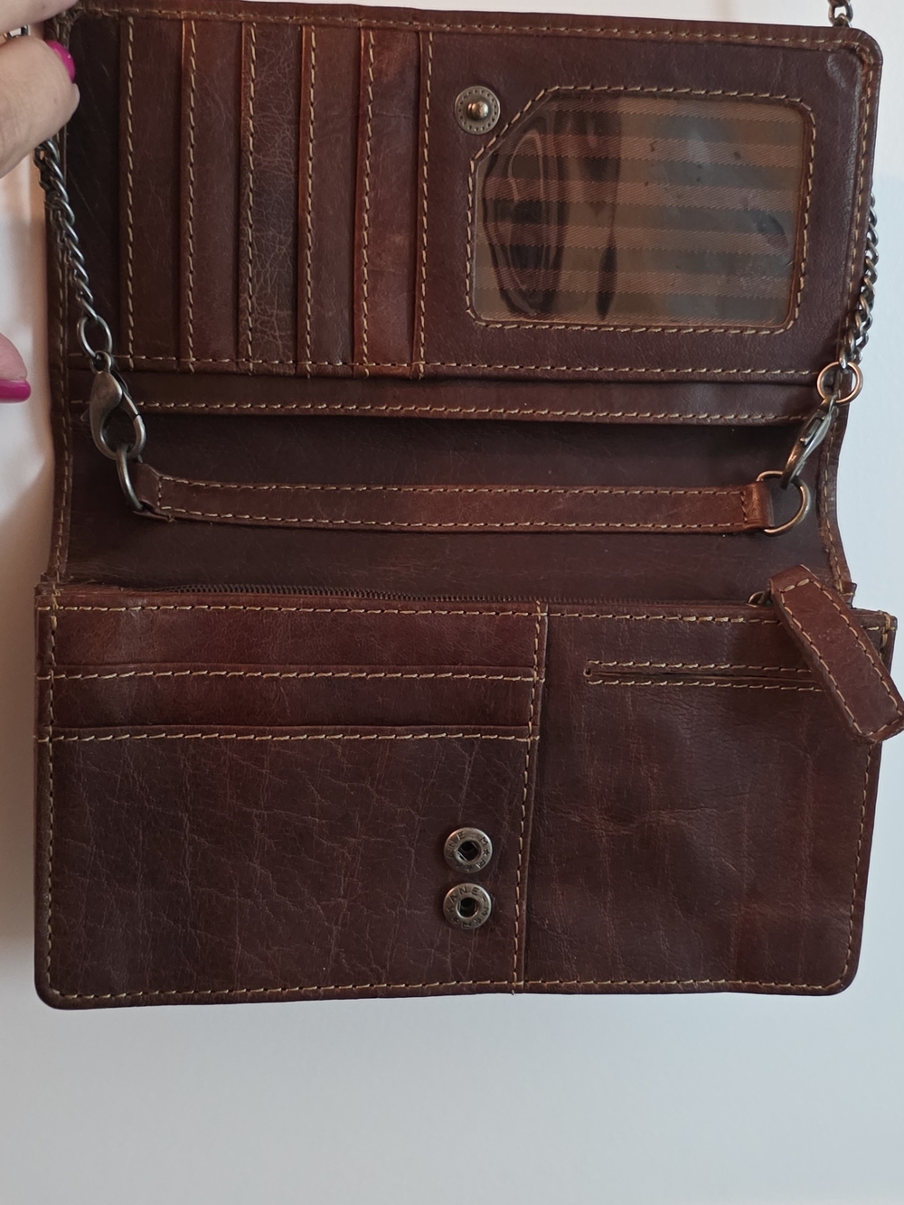 Brown Leather Women’s Crossbody Wallet Bag